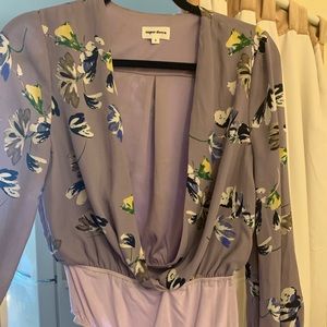 Purple floral bodysuit NWOT